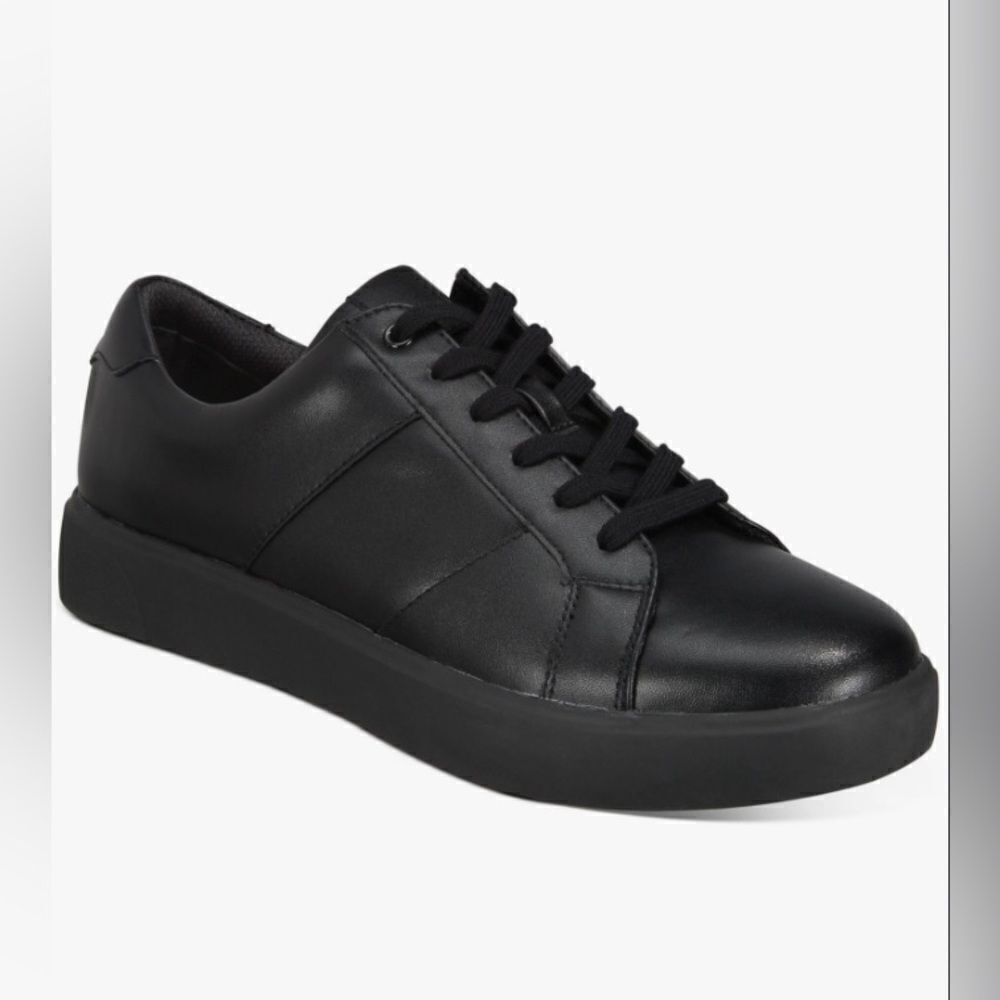 INC Mens Black Comfort Ezra Round Toe Platform Lace-Up Sneakers Shoes